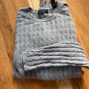 Valerie stevens 2 ply cashmere sweater in grey